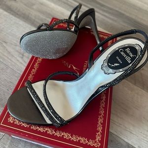 Rene Caovilla embellished halter cocktail sandals